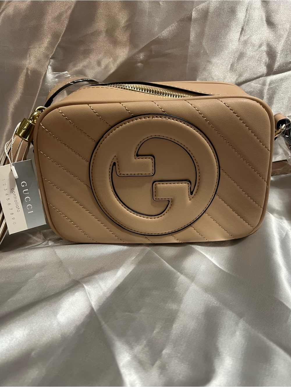 G-Beige Marmont Matelassé Leather        ‘ G’ HandBag